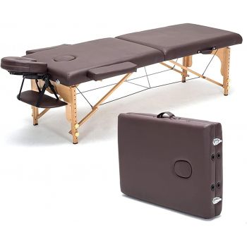 Beauty Salon Solid Wooden Legs Foldable Adjustable Massage Bed